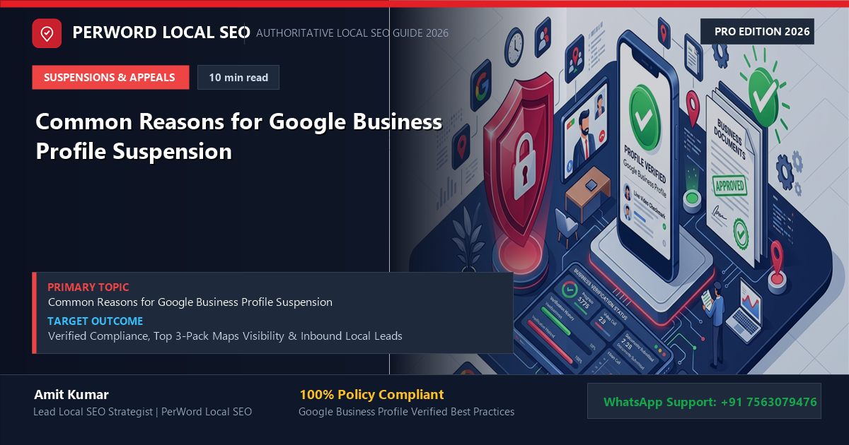 Common Reasons for Google Business Profile Suspension (The Top 12) - Custom 3D Concept Illustration
