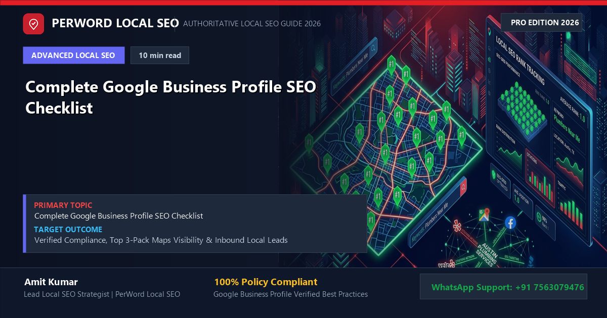 Complete Google Business Profile SEO Checklist