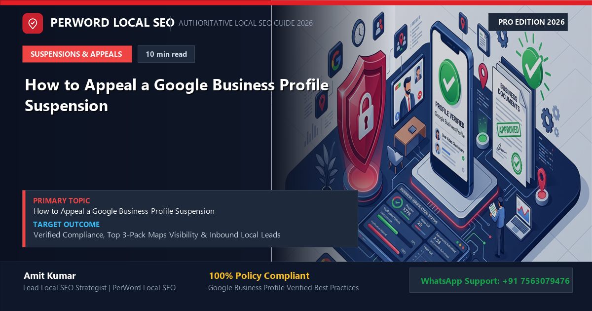 How to Appeal a Google Business Profile Suspension (Legal & Tactical Guide) - Custom 3D Concept Illustration