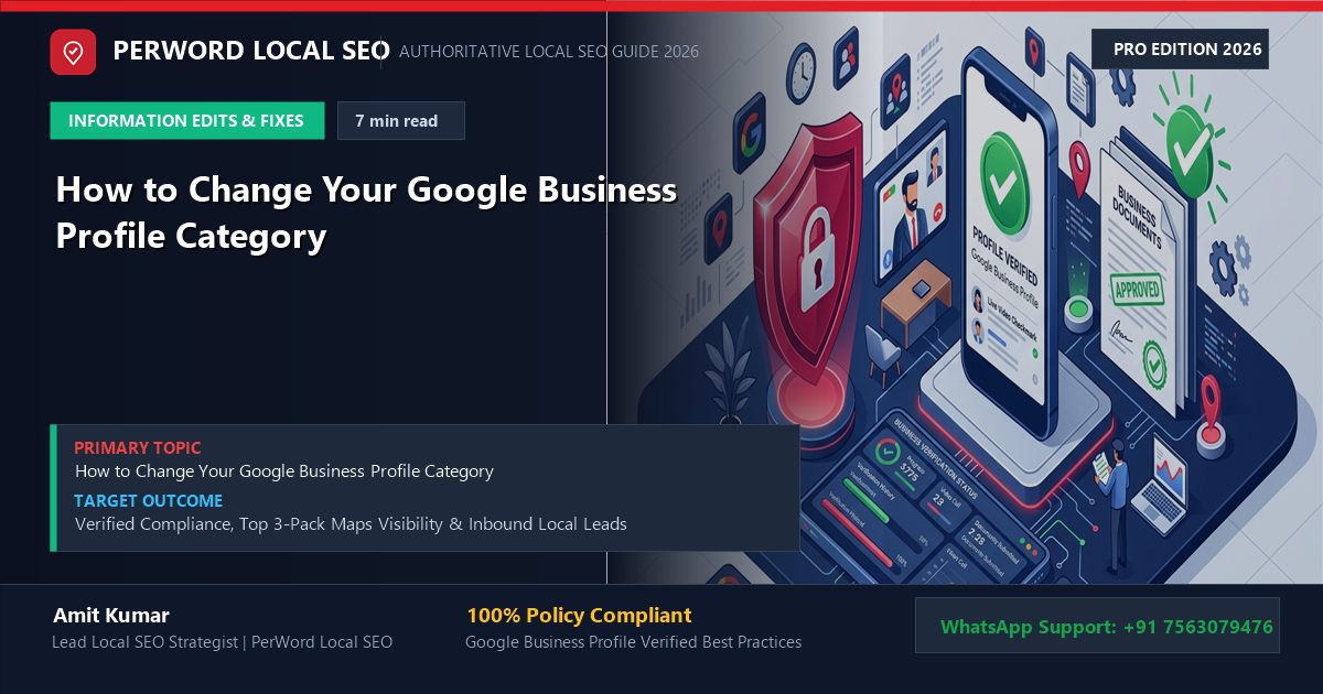 How to Change Your Google Business Profile Category (Strategic Guide) - Custom 3D Concept Illustration