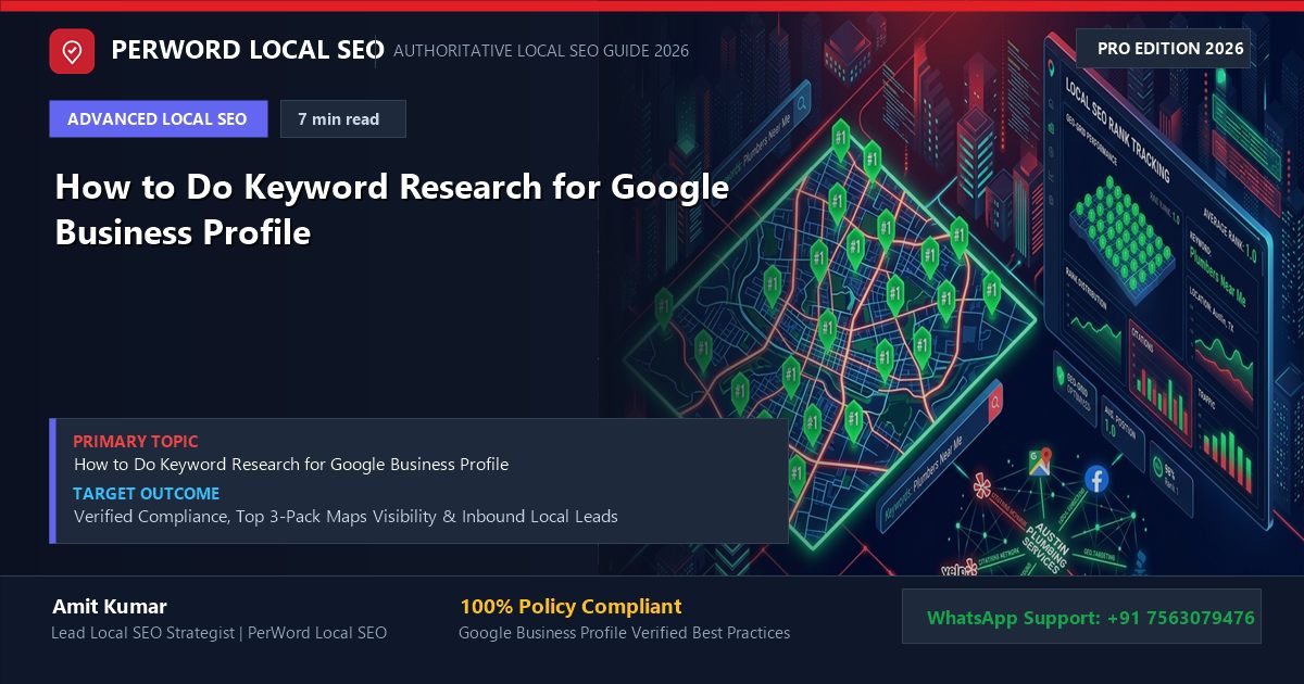 How to Do Keyword Research for Google Business Profile (The Local Intent Framework)