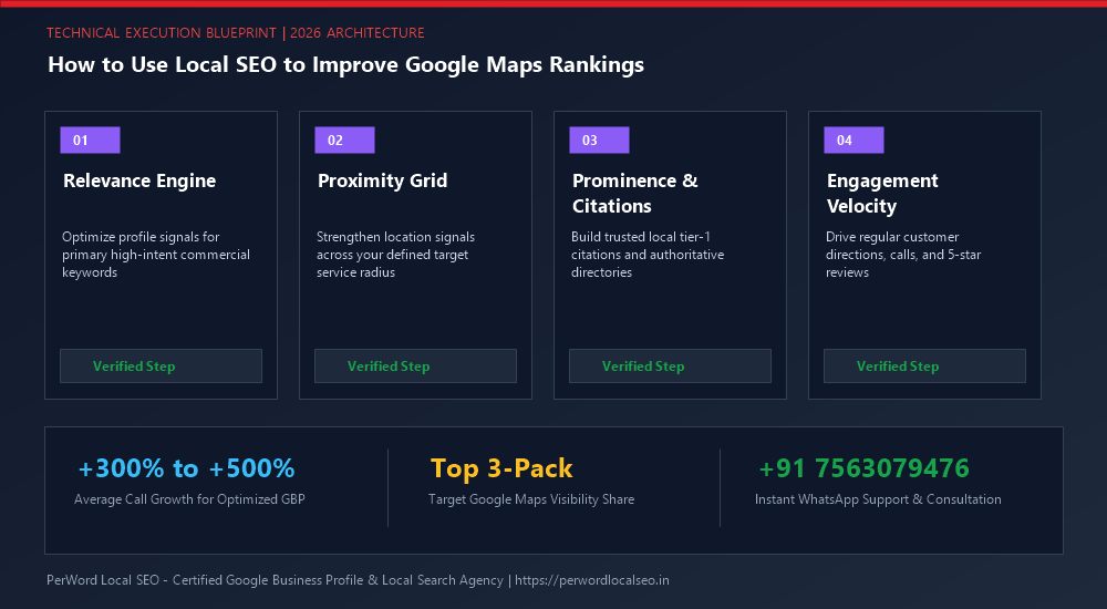 How to Use Local SEO to Improve Google Maps Rankings (The Strategic Playbook) - Process Diagram