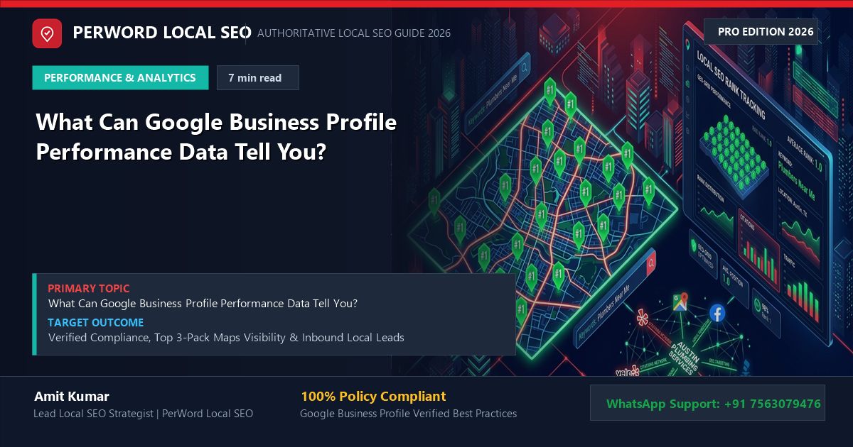 What Can Google Business Profile Performance Data Tell You?
