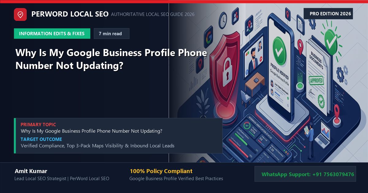 Why Is My Google Business Profile Phone Number Not Updating?